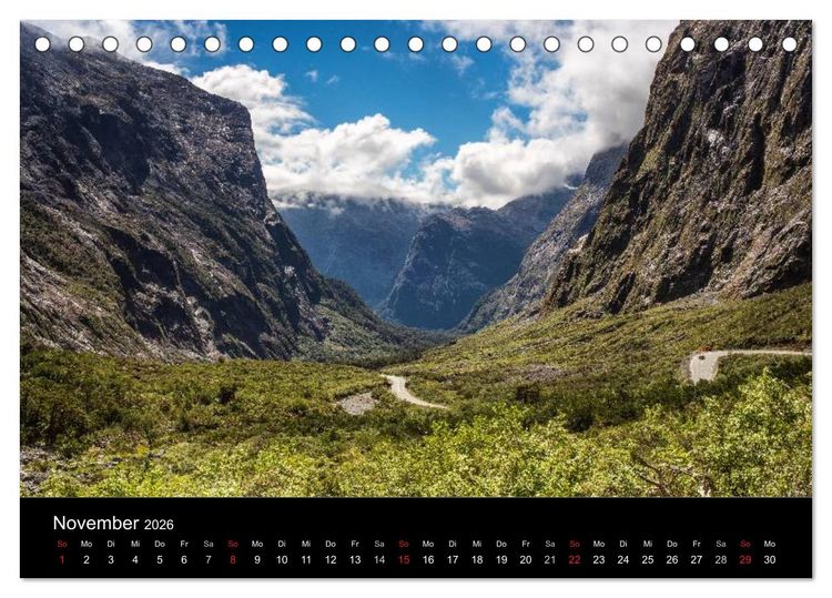 Produktbild: Neuseeland - Paradies am anderen Ende der Welt (Tischkalender 2026 DIN A5 quer), CALVENDO Monatskalender