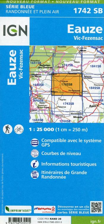 Produktbild: Eauze Vic Fezensac 1:25 000