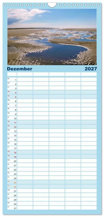 Produktbild: Familienplaner 2027 - Nordseetr&auml;umereien mit 5 Spalten (Wandkalender, 21 x 45 cm) CALVENDO