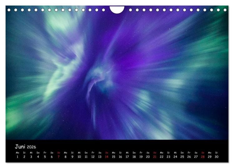 Produktbild: Nordlichtkalender (Wandkalender 2026 DIN A4 quer), CALVENDO Monatskalender