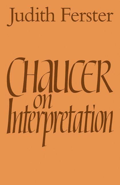 Produktbild: Chaucer on Interpretation