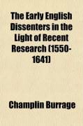 Produktbild: The Early English Dissenters in the Light of Recent Research (1550-1641) (Volume 1)