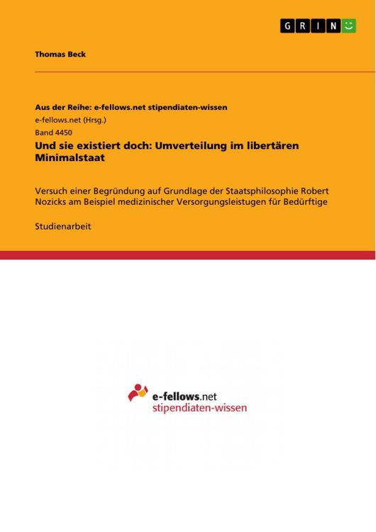 Produktbild: Und sie existiert doch: Umverteilung im libert&auml;ren Minimalstaat