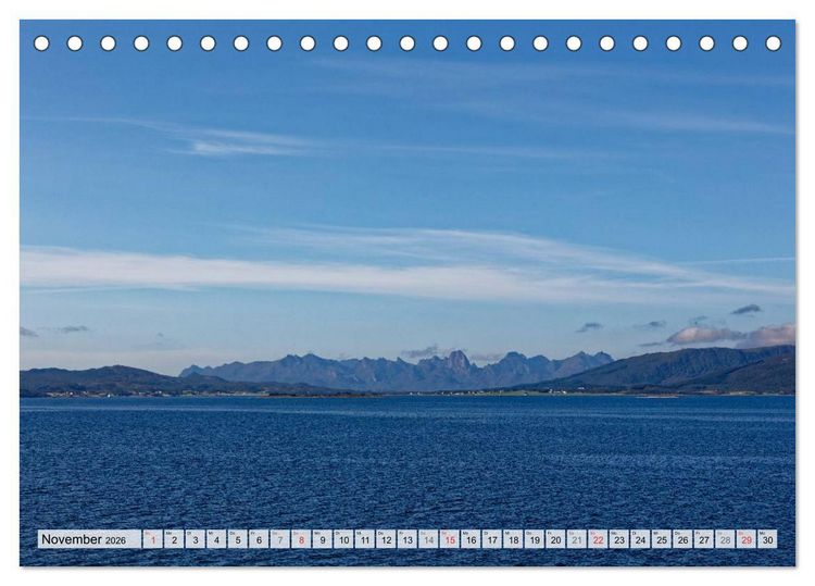 Produktbild: Hurtigruten - Faszination Natur (Tischkalender 2026 DIN A5 quer), CALVENDO Monatskalender