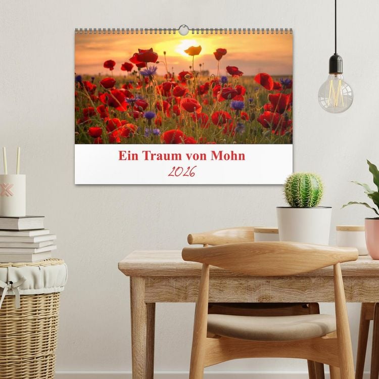 Produktbild: Ein Traum von Mohn (Wandkalender 2026 DIN A3 quer), CALVENDO Monatskalender