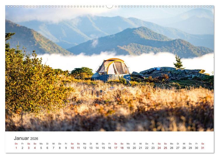 Produktbild: Camping - Raus in die Natur. (Wandkalender 2026 DIN A2 quer), CALVENDO Monatskalender