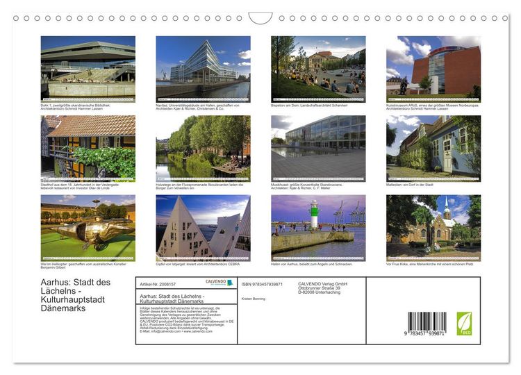 Produktbild: Aarhus: Stadt des L&auml;chelns - Kulturhauptstadt D&auml;nemarks (Wandkalender 2026 DIN A3 quer), CALVENDO Monatskalender