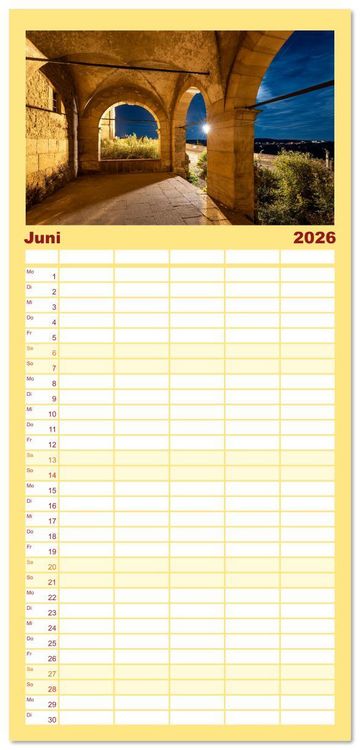 Produktbild: Familienplaner 2026 - Mein historisches Marburg mit 5 Spalten (Wandkalender, 21 x 45 cm) CALVENDO