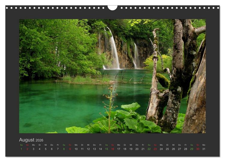 Produktbild: FALLENDE WASSER (Wandkalender 2026 DIN A3 quer), CALVENDO Monatskalender