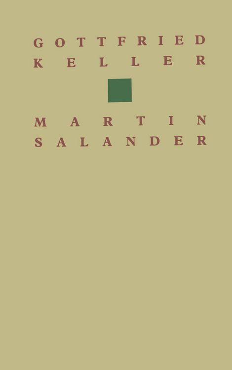 Produktbild: Gottfried Keller Martin Salander