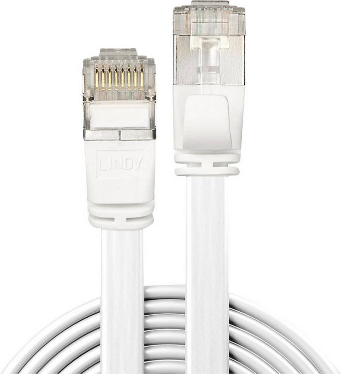 Produktbild: LINDY 47544 RJ45 Patchkabel CAT 6a U/FTP 5.00m Wei&szlig; mit Rastnasenschutz 1St.