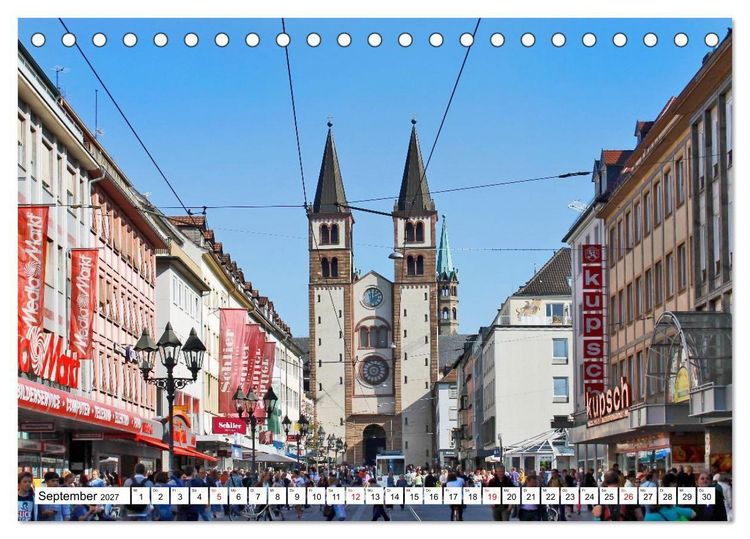Produktbild: W&uuml;rzburg Idylle am Main (Tischkalender 2027 DIN A5 quer), CALVENDO Monatskalender