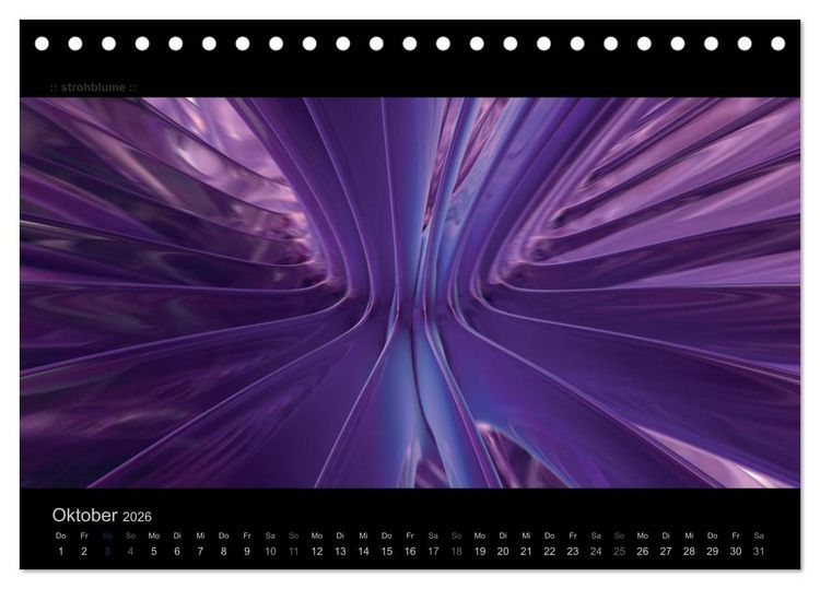 Produktbild: Abstrakte Kunst (Tischkalender 2026 DIN A5 quer), CALVENDO Monatskalender