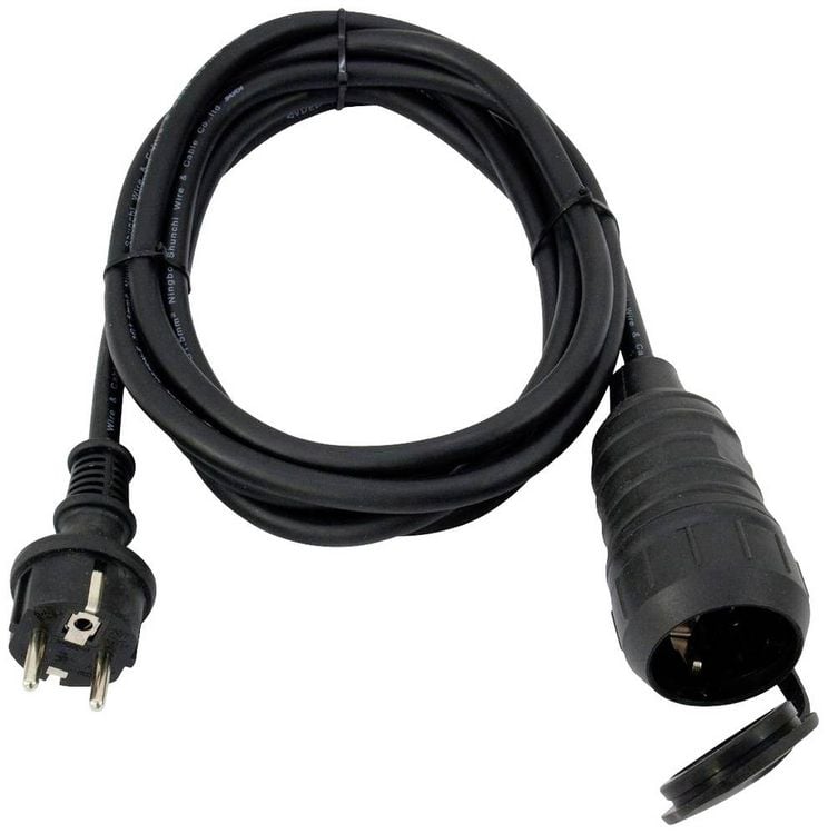 Produktbild: Eurolite 30245695 Strom Verl&auml;ngerungskabel 16A Schwarz 3m H07RN-F 3G 1,5mm&sup2;