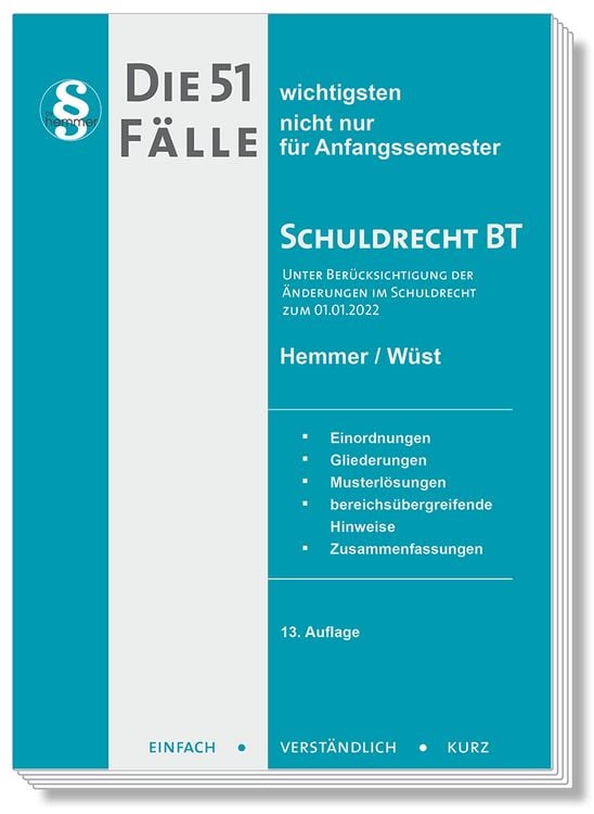 Produktbild: Die 51 wichtigsten F&auml;lle Schuldrecht BT