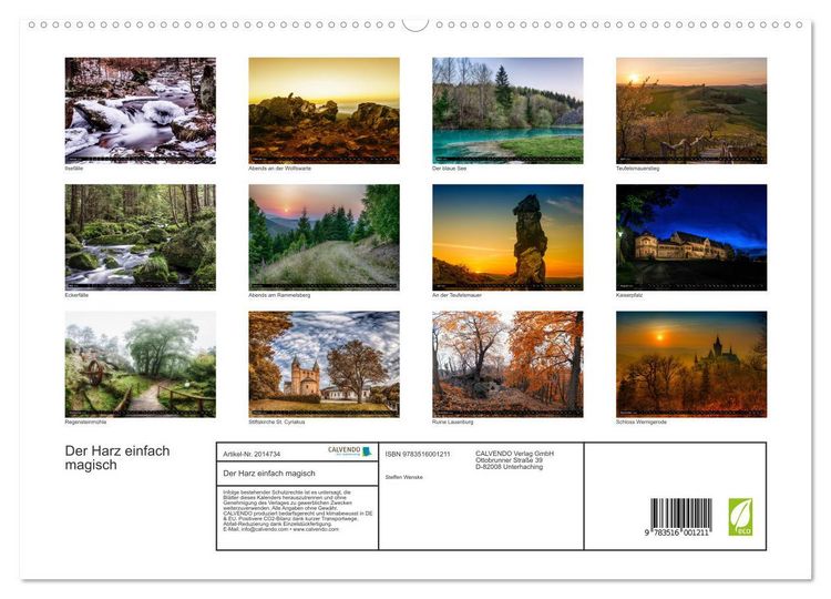Produktbild: Der Harz einfach magisch (hochwertiger Premium Wandkalender 2026 DIN A2 quer), Kunstdruck in Hochglanz