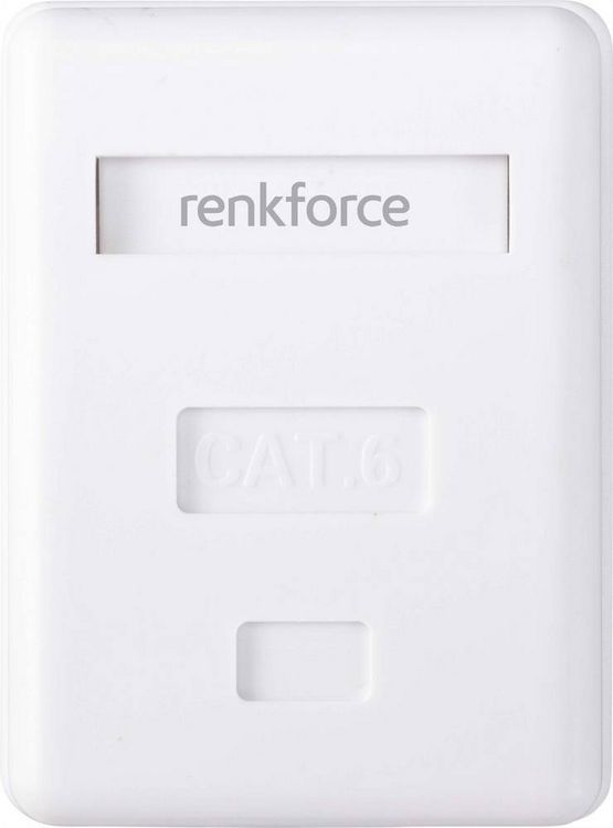 Produktbild: Renkforce Netzwerkadapter Aufputz CAT 6 1 Port Wei&szlig;
