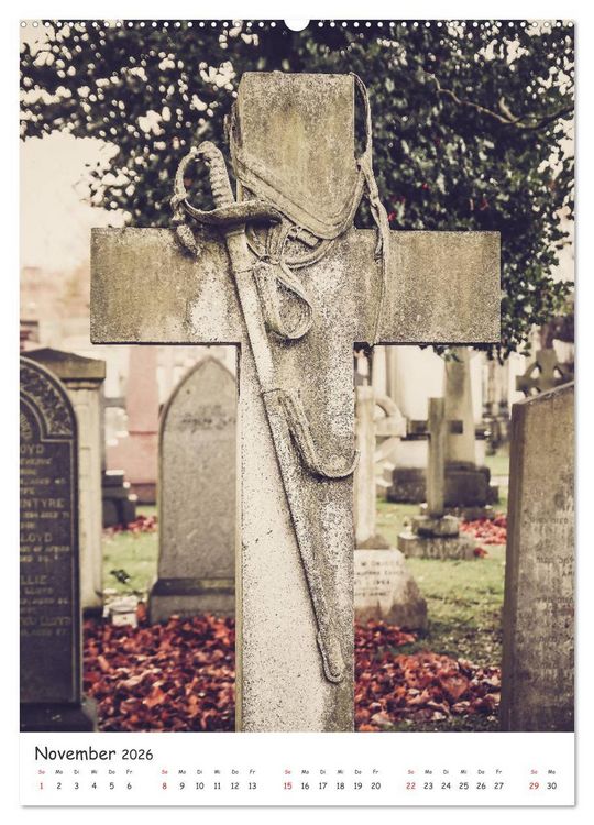 Produktbild: Dean Cemetery - Historischer Friedhof Edinburgh (hochwertiger Premium Wandkalender 2026 DIN A2 hoch), Kunstdruck in Hochglanz