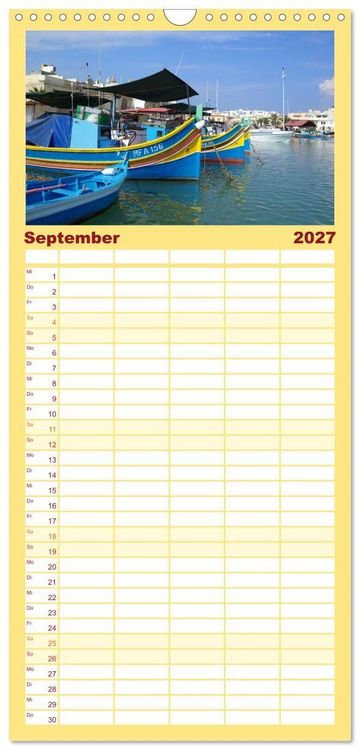 Produktbild: Familienplaner 2027 - Reisen ans Meer mit 5 Spalten (Wandkalender, 21 x 45 cm) CALVENDO