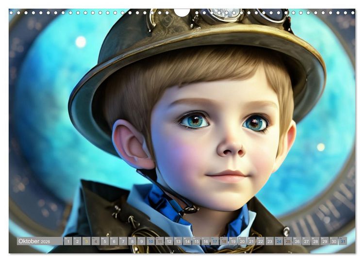 Produktbild: Starke Jungen - Steampunk Welten (Wandkalender 2026 DIN A3 quer), CALVENDO Monatskalender