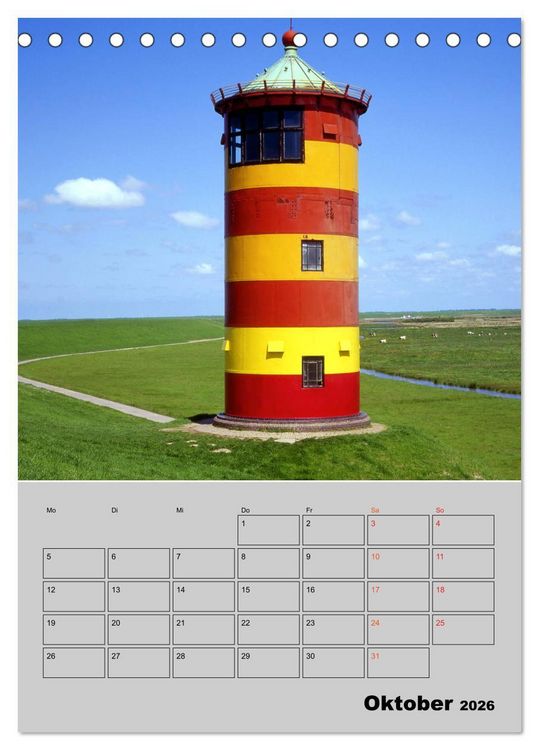 Produktbild: Attraktive Leuchtt&uuml;rme (Tischkalender 2026 DIN A5 hoch), CALVENDO Monatskalender