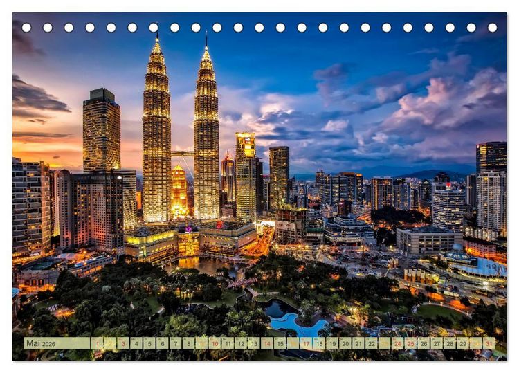 Produktbild: Reise durch Asien - Malaysia (Tischkalender 2026 DIN A5 quer), CALVENDO Monatskalender