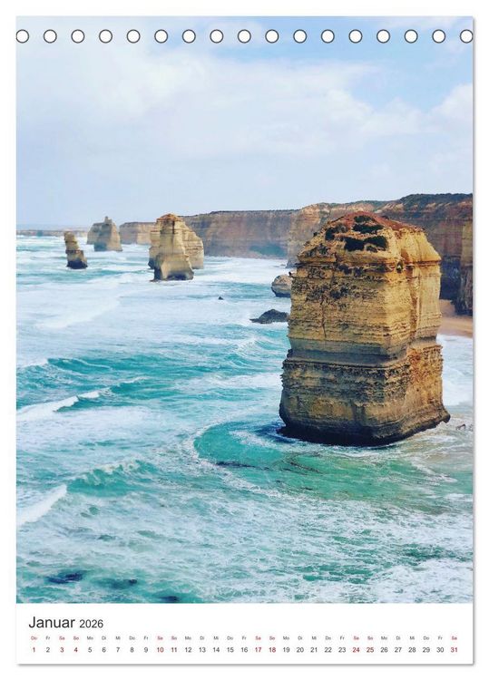 Produktbild: Australien - Eine unvergessliche Reise. (Tischkalender 2026 DIN A5 hoch), CALVENDO Monatskalender
