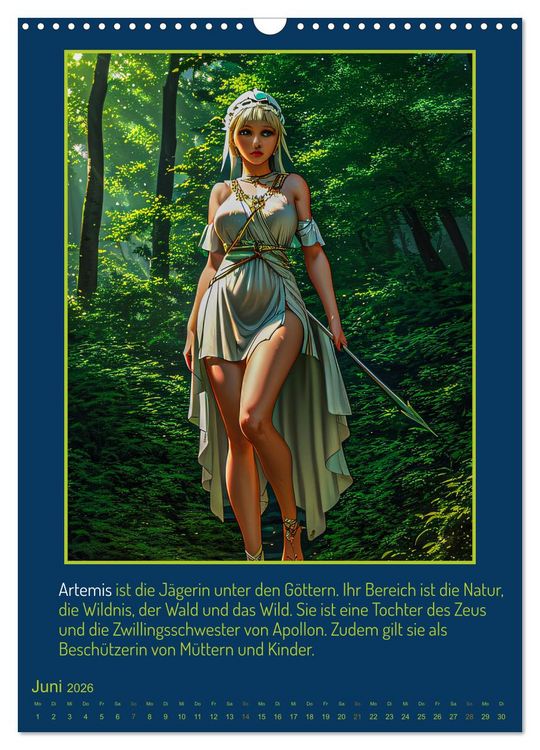 Produktbild: Olympische G&ouml;tter (Wandkalender 2026 DIN A3 hoch), CALVENDO Monatskalender