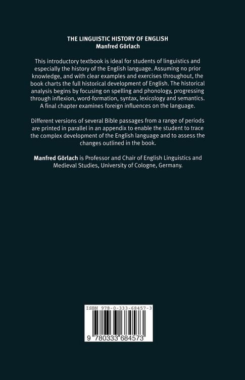 Produktbild: The Linguistic History of English