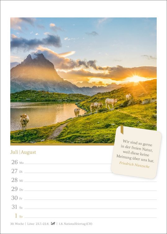 Produktbild: Momente der Achtsamkeit Wochenkalender 2027 - Wochenkalender mit Zitaten