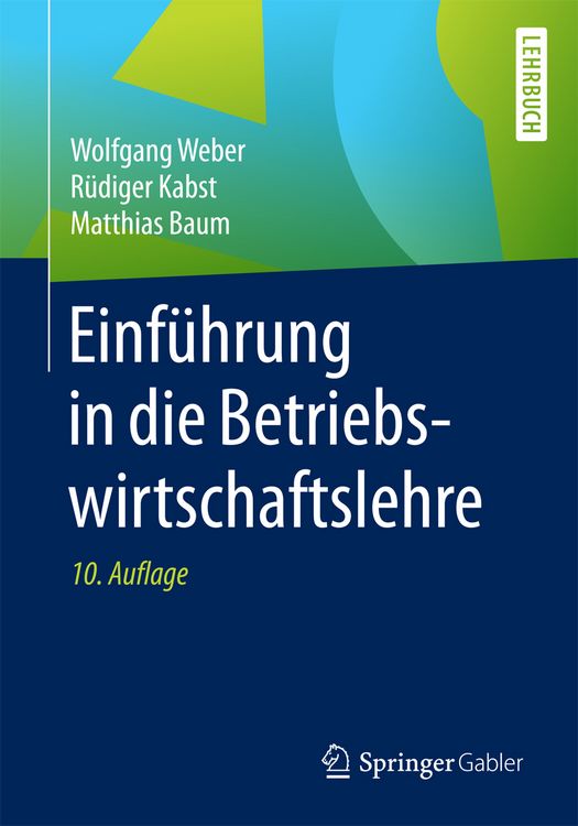 Produktbild: Einf&uuml;hrung in die Betriebswirtschaftslehre