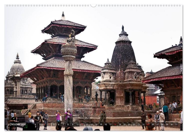 Produktbild: NEPAL Bhaktapur Kathmandu (hochwertiger Premium Wandkalender 2026 DIN A2 quer), Kunstdruck in Hochglanz