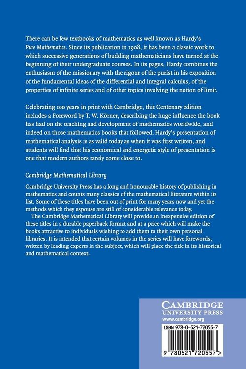 Produktbild: A Course of Pure Mathematics