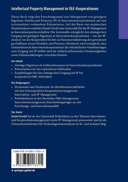 Produktbild: Intellectual Property Management in F&E-Kooperationen