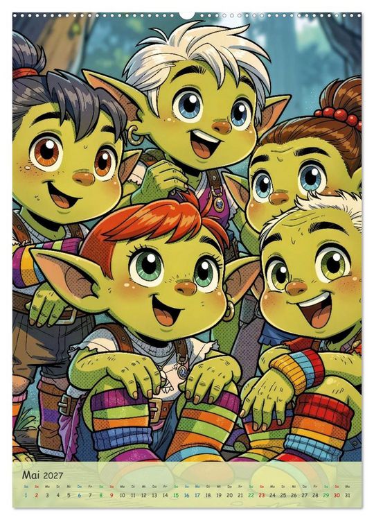 Produktbild: Lustige Koboldmakis - Comic (hochwertiger Premium Wandkalender 2027 DIN A2 hoch), Kunstdruck in Hochglanz
