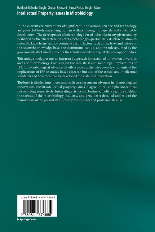 Produktbild: Intellectual Property Issues in Microbiology