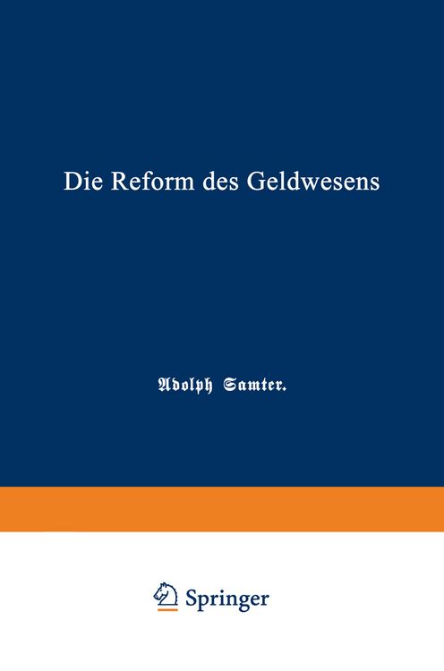 Produktbild: Die Reform des Geldwesens