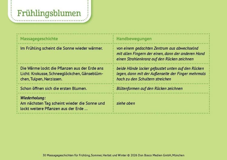 Produktbild: 30 Massagegeschichten f&uuml;r Fr&uuml;hling, Sommer, Herbst und Winter