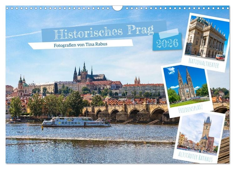 Produktbild: Historisches Prag (Wandkalender 2026 DIN A3 quer), CALVENDO Monatskalender