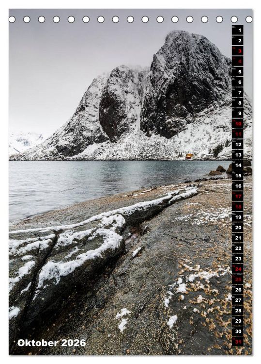 Produktbild: Lofoten. Poetische Landschaften (Tischkalender 2026 DIN A5 hoch), CALVENDO Monatskalender