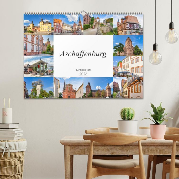 Produktbild: Aschaffenburg Impressionen (Wandkalender 2026 DIN A2 quer), CALVENDO Monatskalender