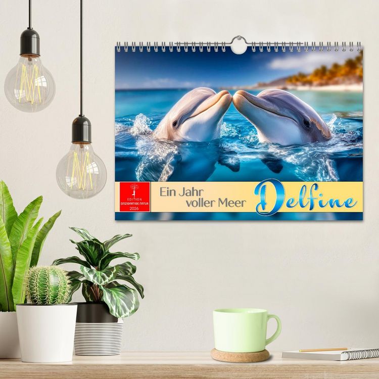 Produktbild: Delfine - ein Jahr voller Meer (Wandkalender 2026 DIN A4 quer), CALVENDO Monatskalender