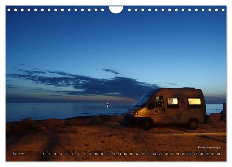 Produktbild: Vanlife - Leben, fahren, frei sein mit dem Wohnmobil (Wandkalender 2026 DIN A4 quer), CALVENDO Monatskalender