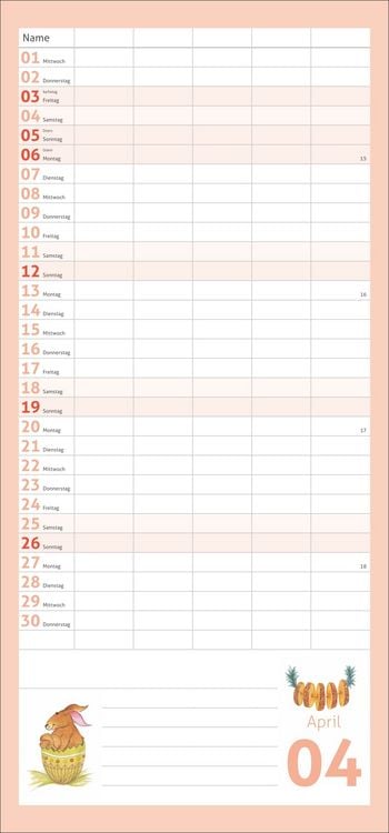 Produktbild: Times&more Schaffner Familienplaner 2026
