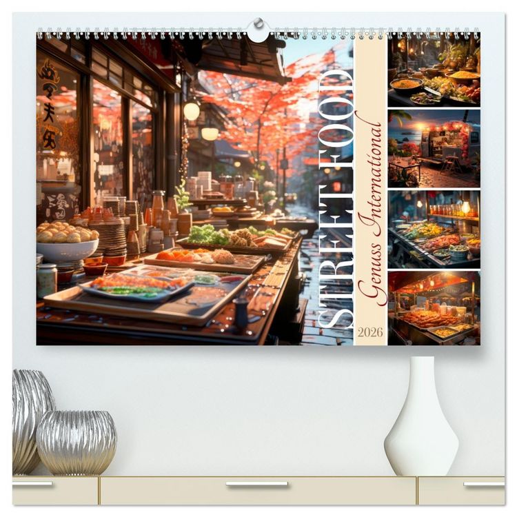 Produktbild: STREET FOOD Genuss International (hochwertiger Premium Wandkalender 2026 DIN A2 quer), Kunstdruck in Hochglanz