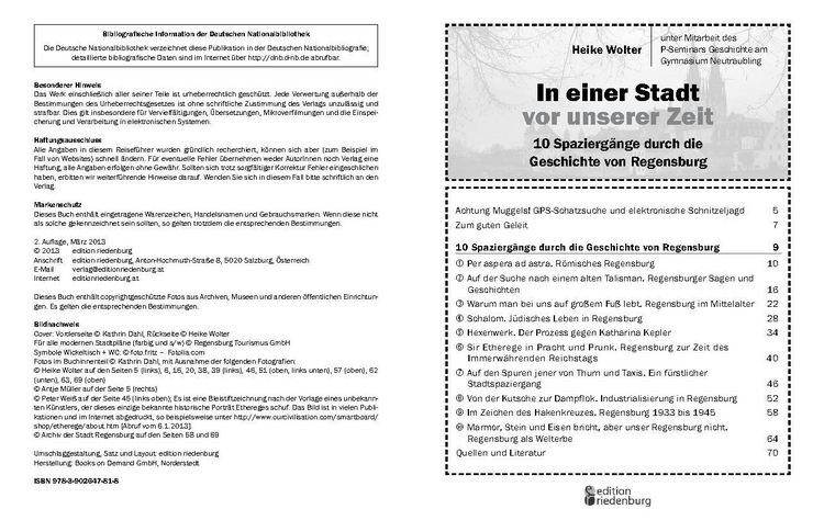 Produktbild: In einer Stadt vor unserer Zeit - 10 Spazierg&auml;nge durch die Geschichte von Regensburg