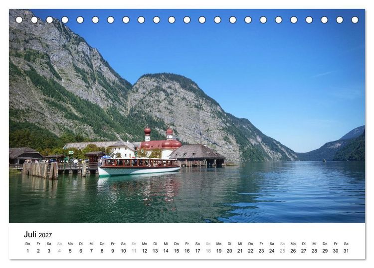 Produktbild: Berchtesgadener Land - Wanderhighlights in Bayern (Tischkalender 2027 DIN A5 quer), CALVENDO Monatskalender