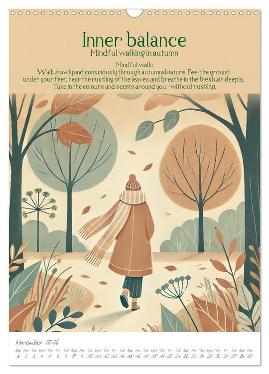 Produktbild: The anti-stress path - Monthly inspirations for more balance (Wall Calendar 2026 DIN A3 portrait), CALVENDO 12 Month Wall Calendar