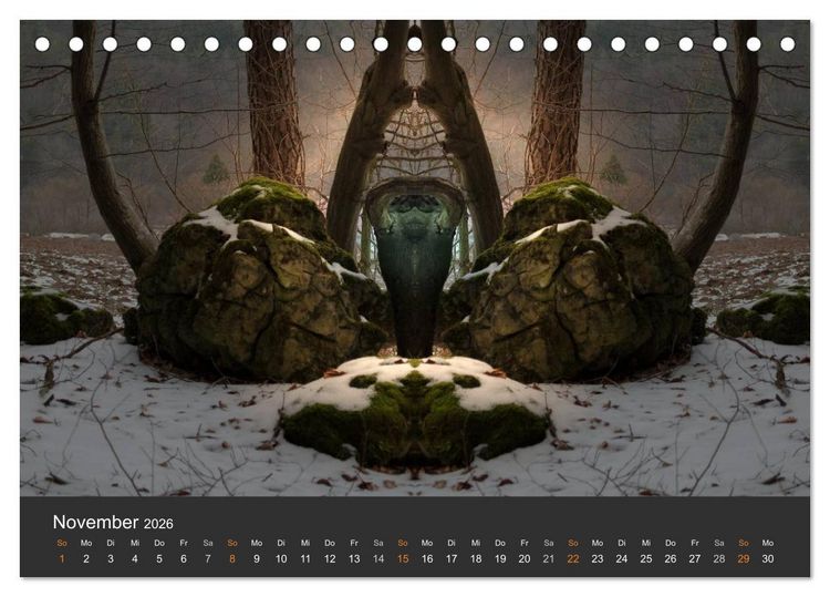 Produktbild: Spiegelwelten - Im Reich der Naturwesen (Tischkalender 2026 DIN A5 quer), CALVENDO Monatskalender