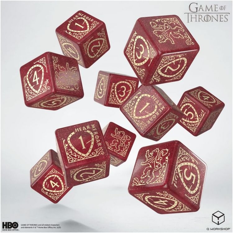 Produktbild: Q-Workshop QWO97706 - Game of Thrones, Lannister 10xD6 Dice Set